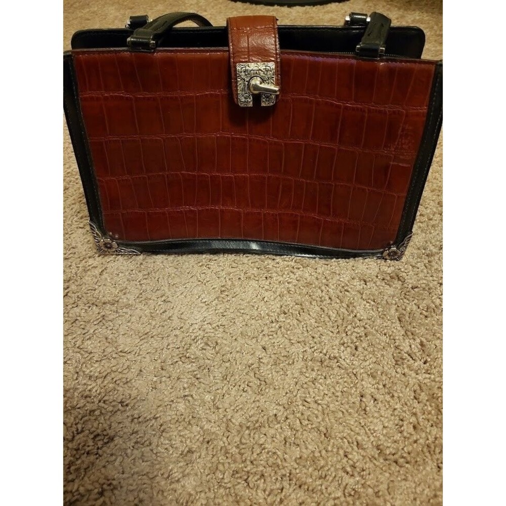 M.C Marc Chantal Cognac Leather Handbag